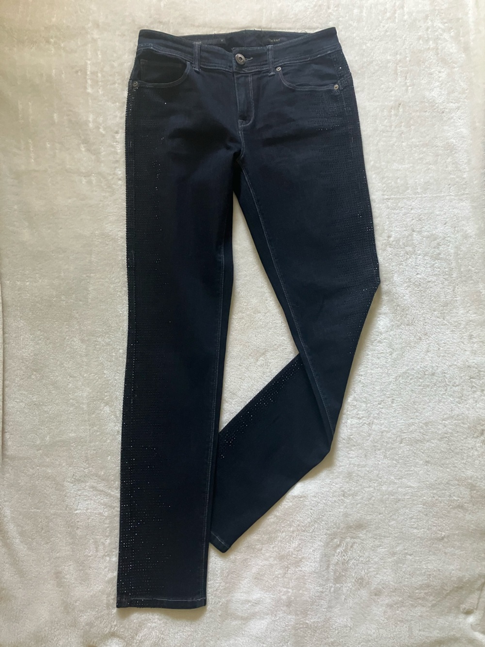 Cache Black Denim Rhinestone Jeans